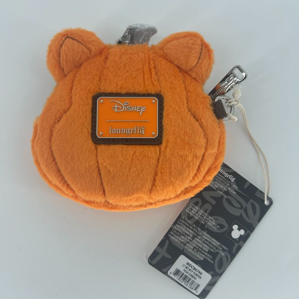 NWT Loungefly Disney Winnie the Pooh Pumpkin Wallet Coin Bag Plush Exclusive - Picture 2 of 5